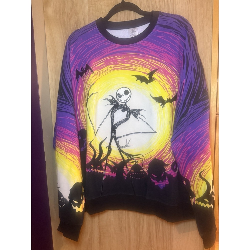 Disney Parks NBCNightmare Before Christmas Jack Skellington Zero Crew XL NWT